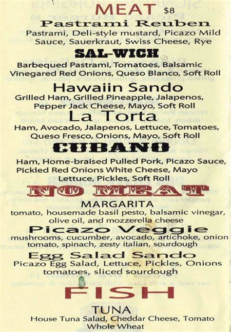 picazo sonoma|picazo sonoma menu.